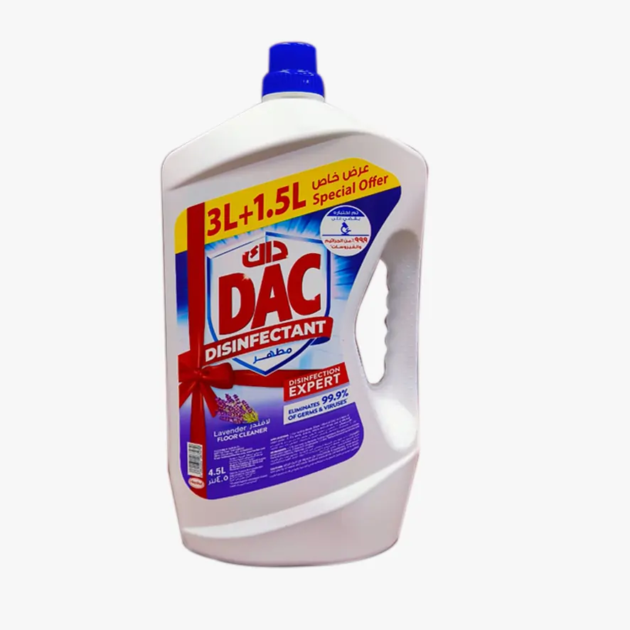Dac Disinfectant Lavender Floor Cleaner 4.5L – Powerful Cleaning with Long-Lasting Fragrance