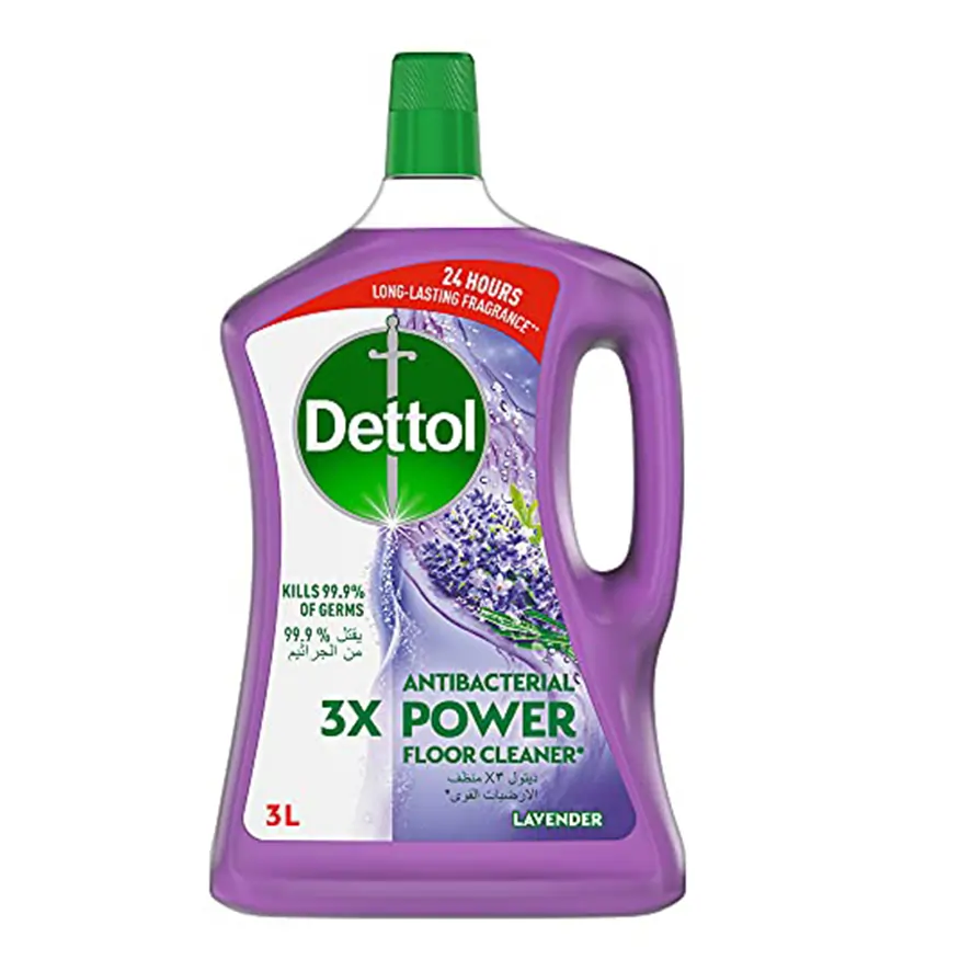 Dettol Lavender Antibacterial Floor Cleaner 3L – Kills 99.9% Germs with Soothing Lavender Scent