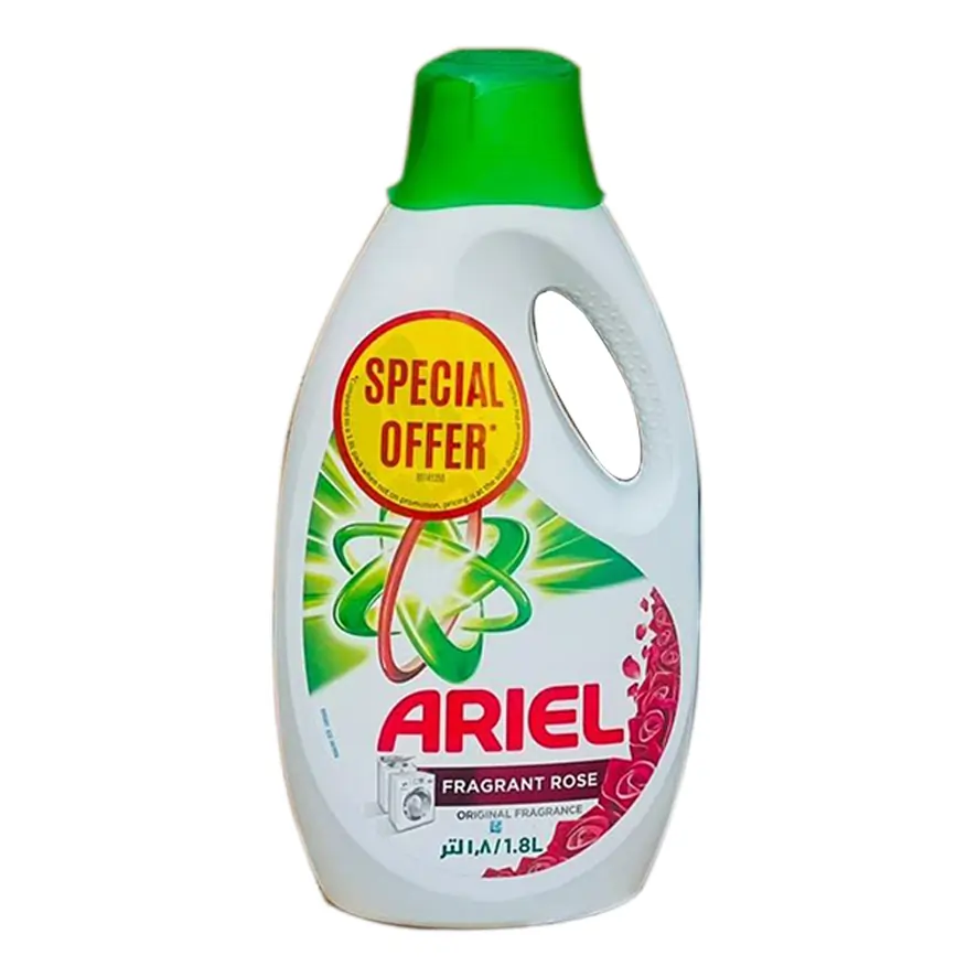 Ariel Power Gel Liquid Detergent – Rose 1.8L