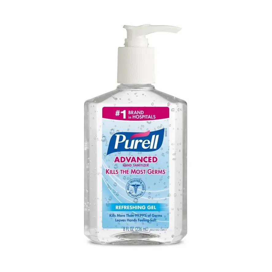 PURELL Advanced Hand Sanitizer Refreshing Gel 240ml – Kills 99.99% of Germs Without Water