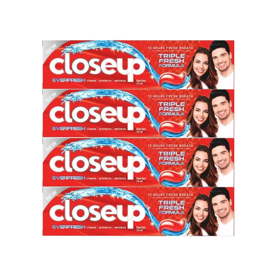 Closeup Triple Fresh Gel Toothpaste – Red Hot Flavor 75ml for Intense Freshness & Deep Clean