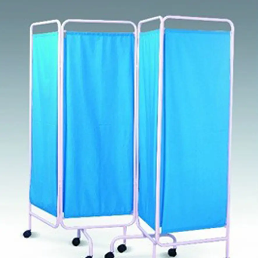 4 Fold Ward Screen – Blue Privacy Divider for Hospitals & Clinics