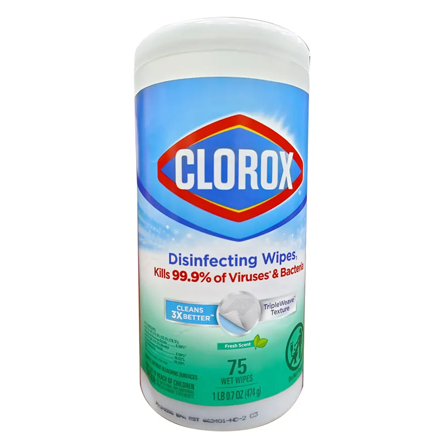 Clorox Disinfecting Wipes – 75 Wipes | Kills 99.9% of Germs