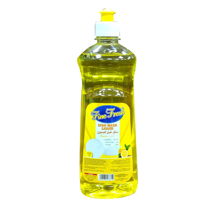 FINE FRESH Dish Wash Liquid Lemon – 500ml | Powerful Grease Cleaner