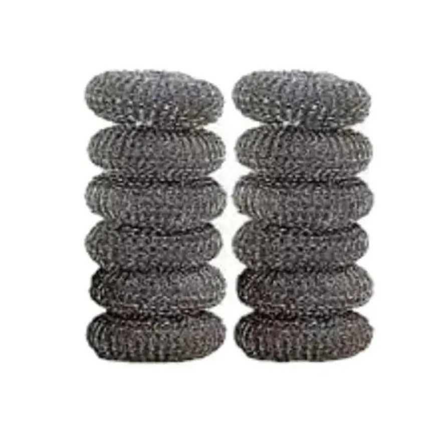 Steel Wool Scrubber – 25gm (Pack of 6) | Heavy-Duty Cleaning Pads for Tough Stains