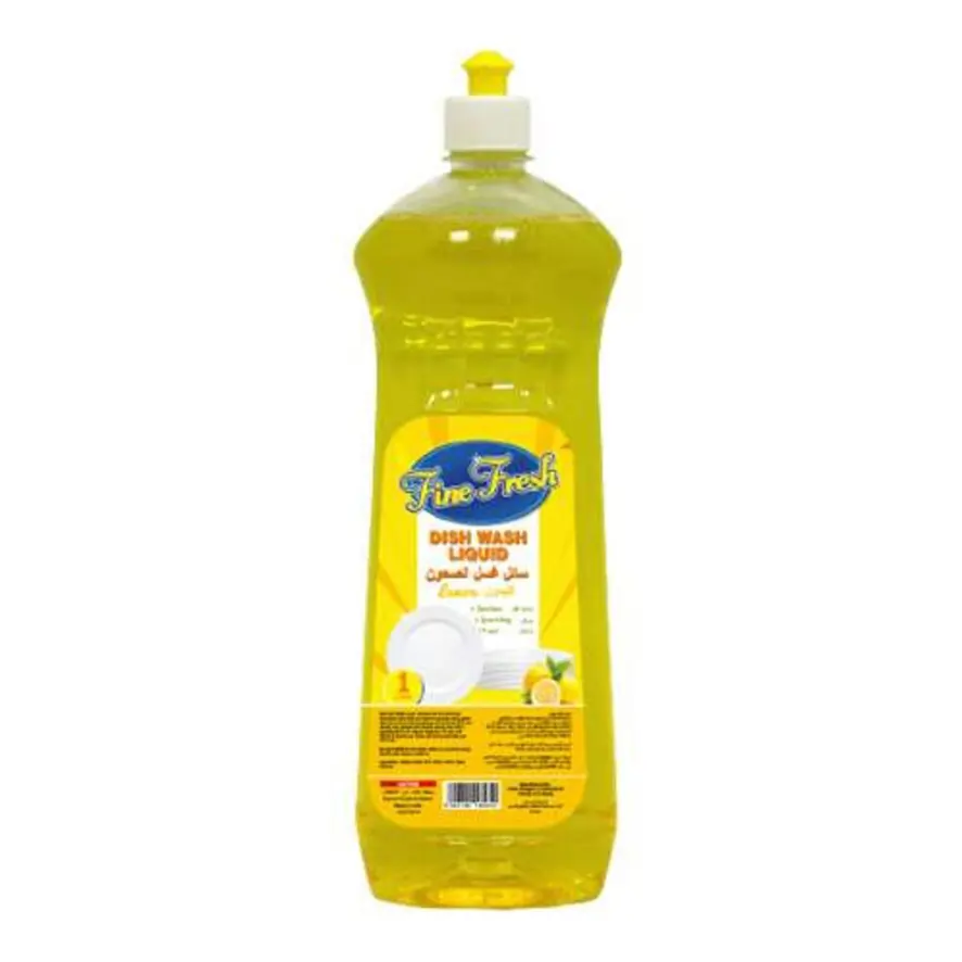 FINE FRESH Dish Wash Liquid Lemon 1L – Powerful Grease Cleaner