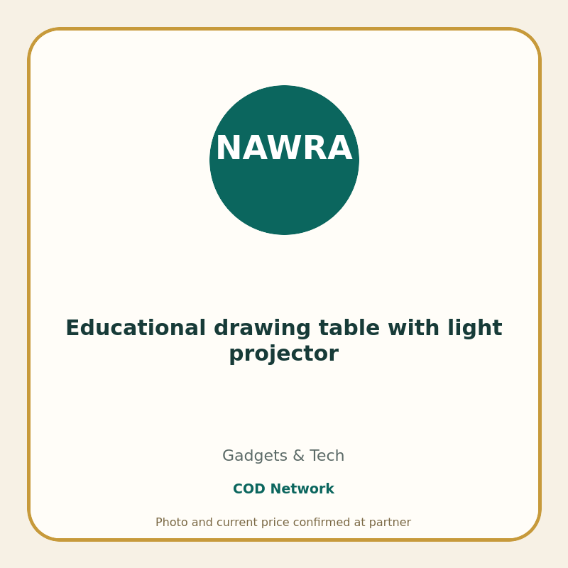 Educational drawing table with light projector