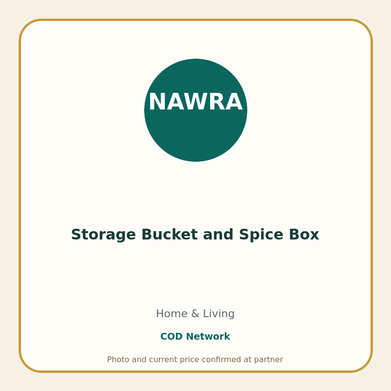 Storage Bucket and Spice Box