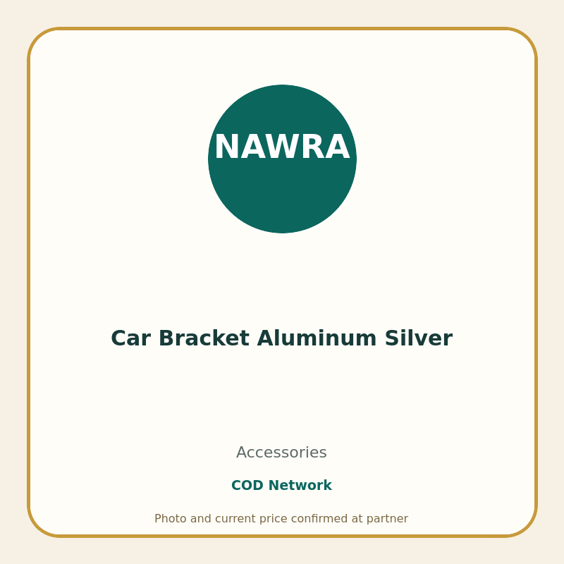 Car Bracket Aluminum Silver