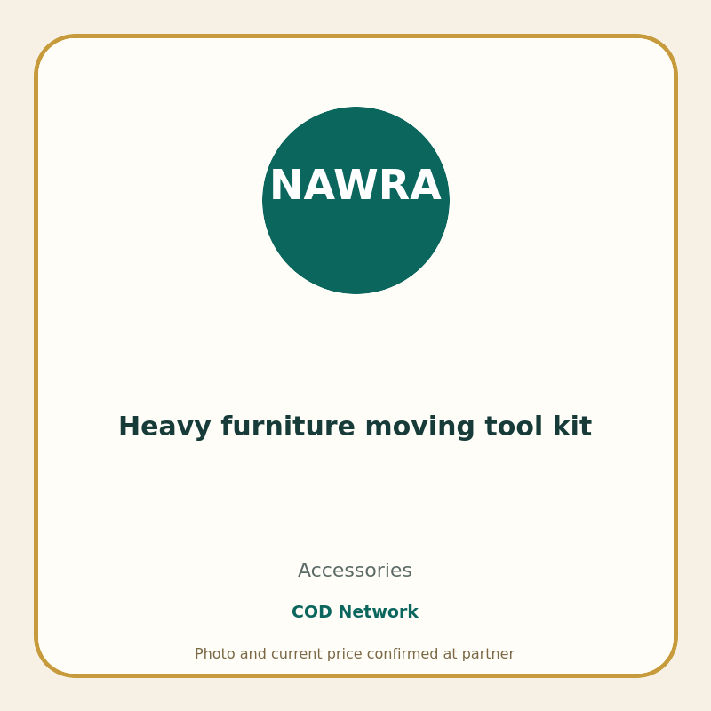 Heavy furniture moving tool kit
