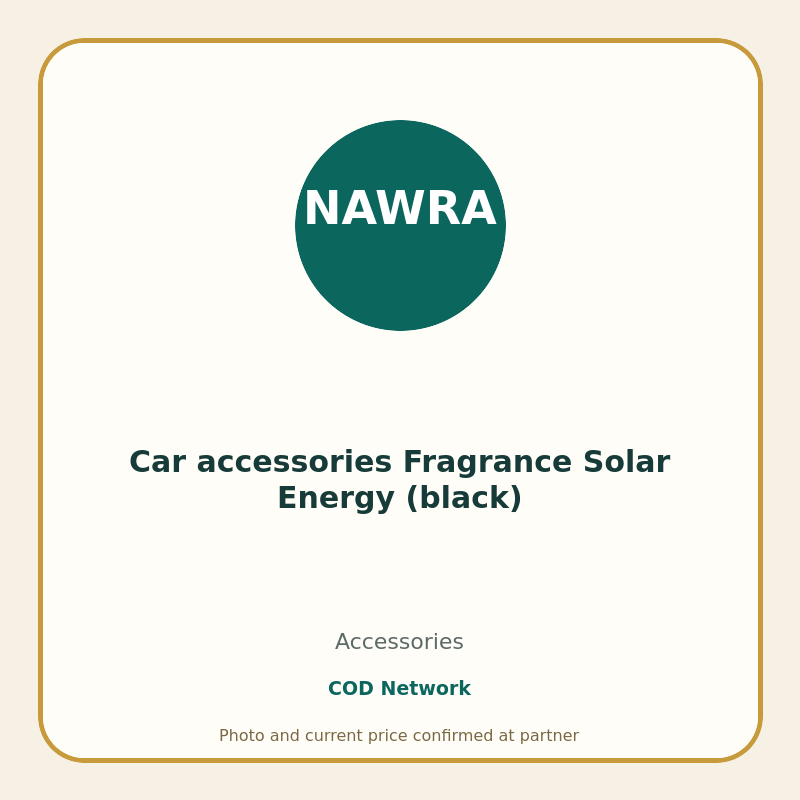 Car accessories Fragrance Solar Energy (black)