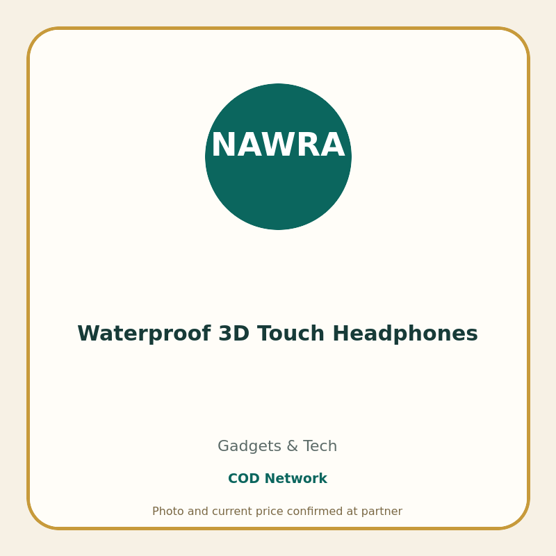 Waterproof 3D Touch Headphones