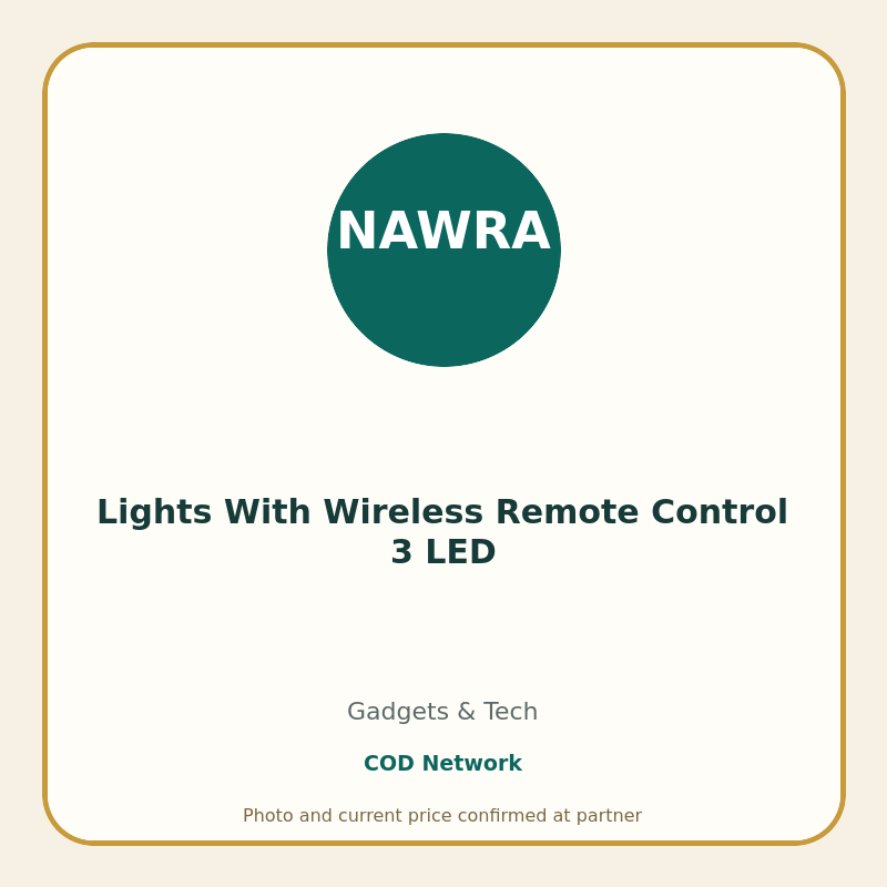 Lights With Wireless Remote Control 3 LED