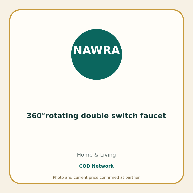 360°rotating double switch faucet