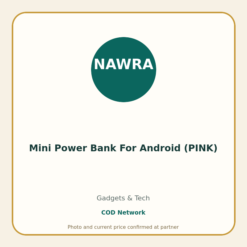 Mini Power Bank For Android (PINK)