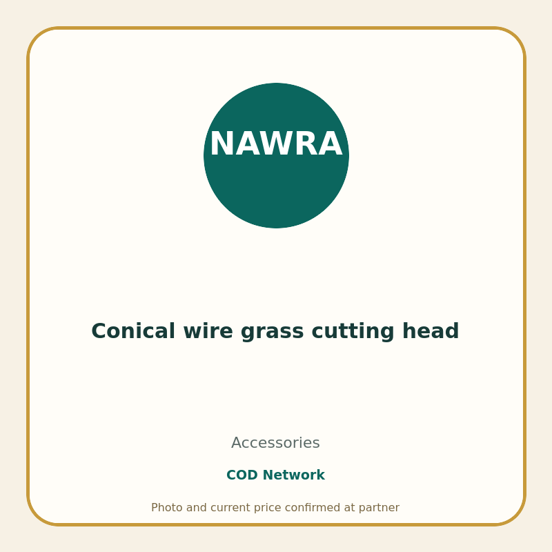 Conical wire grass cutting head