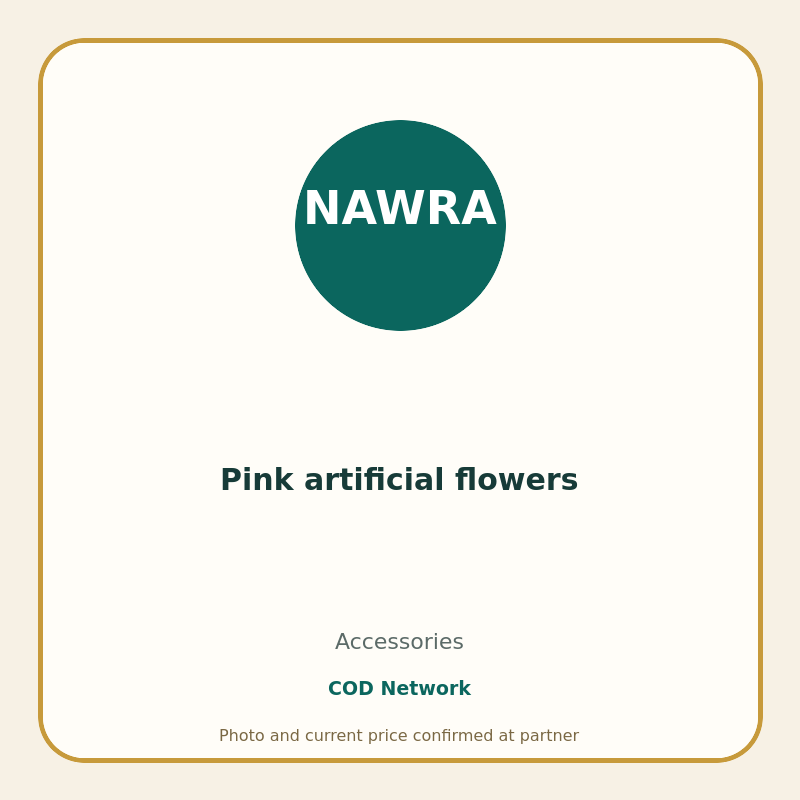 Pink artificial flowers