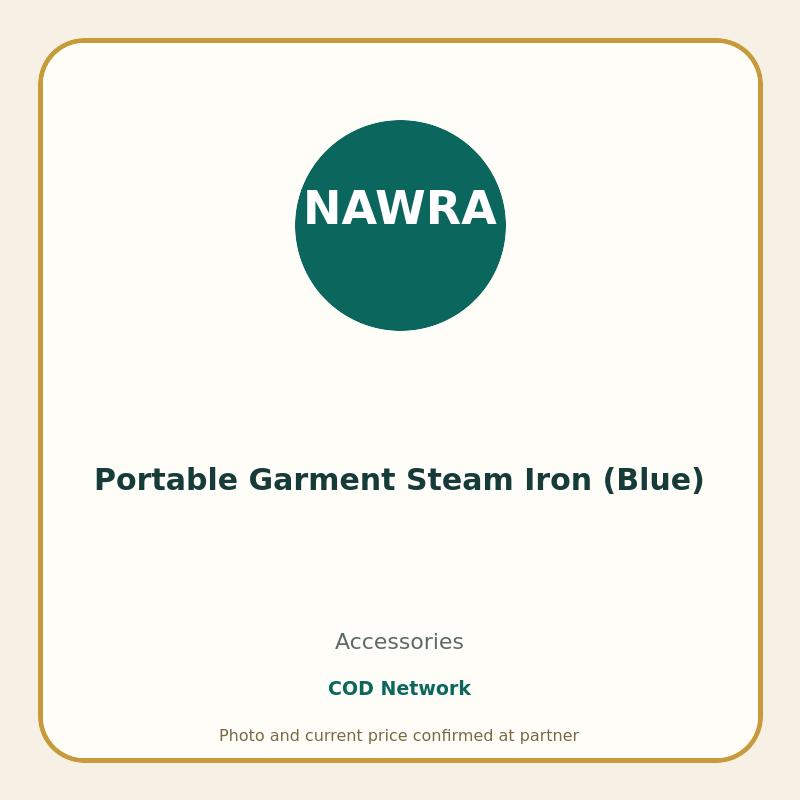 Portable Garment Steam Iron (Blue)