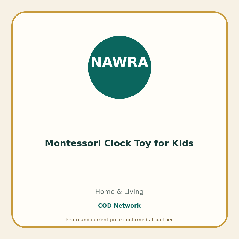 Montessori Clock Toy for Kids