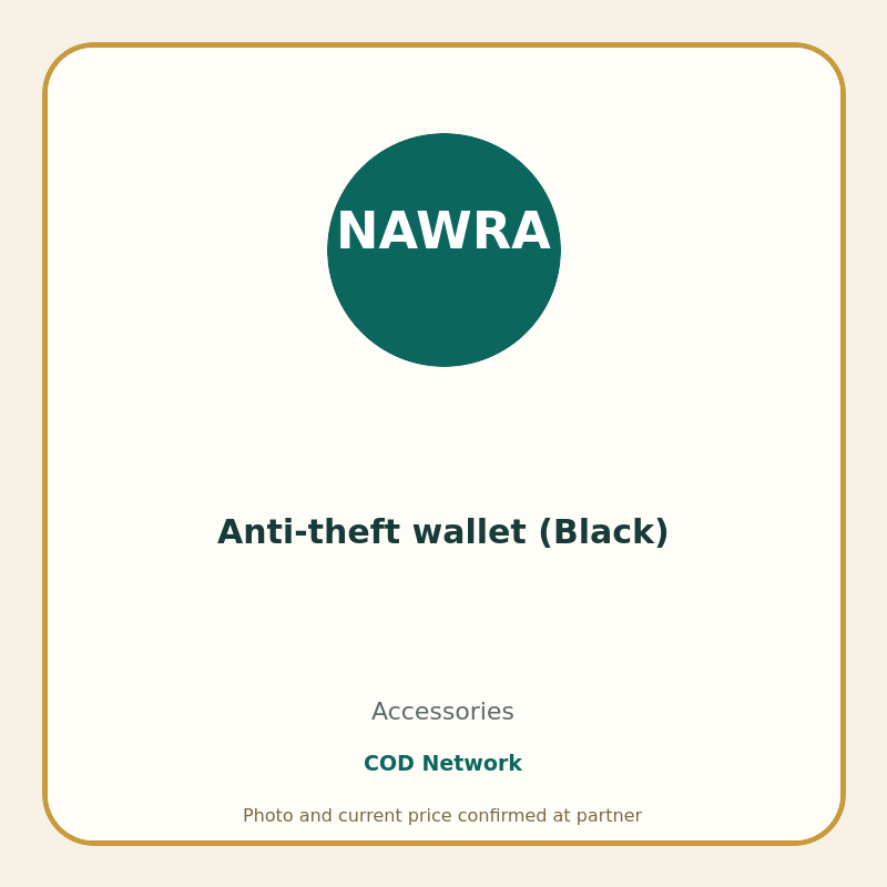 Anti-theft wallet (Black)