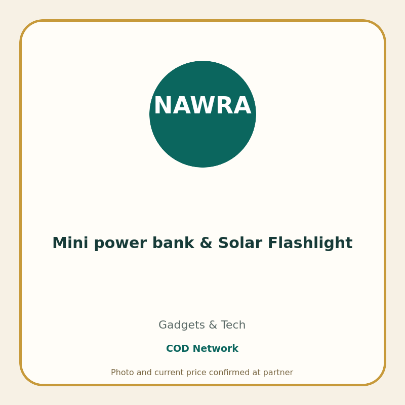 Mini power bank & Solar Flashlight