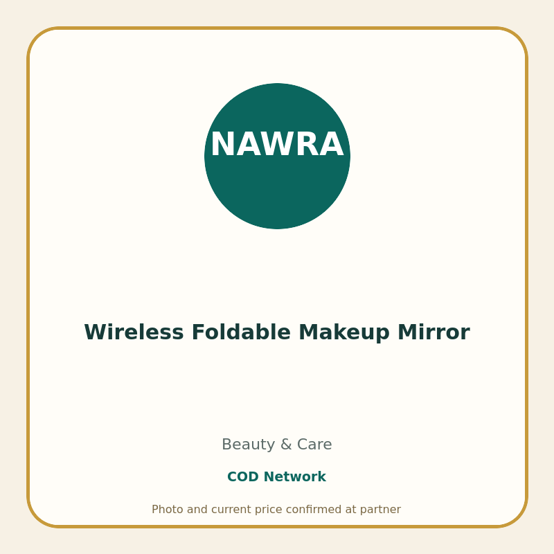 Wireless Foldable Makeup Mirror