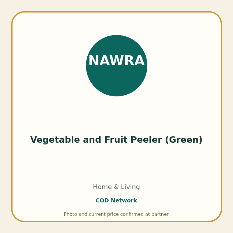 Vegetable and Fruit Peeler (Green)