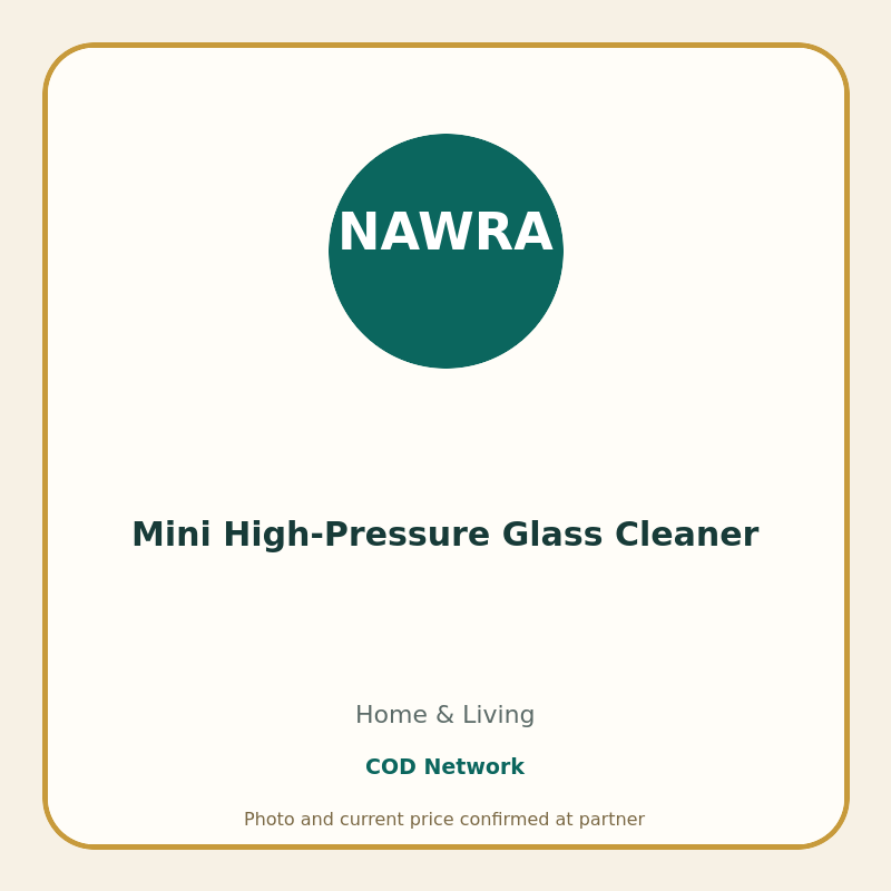 Mini High-Pressure Glass Cleaner