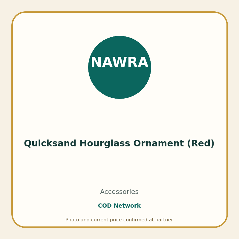 Quicksand Hourglass Ornament (Red)