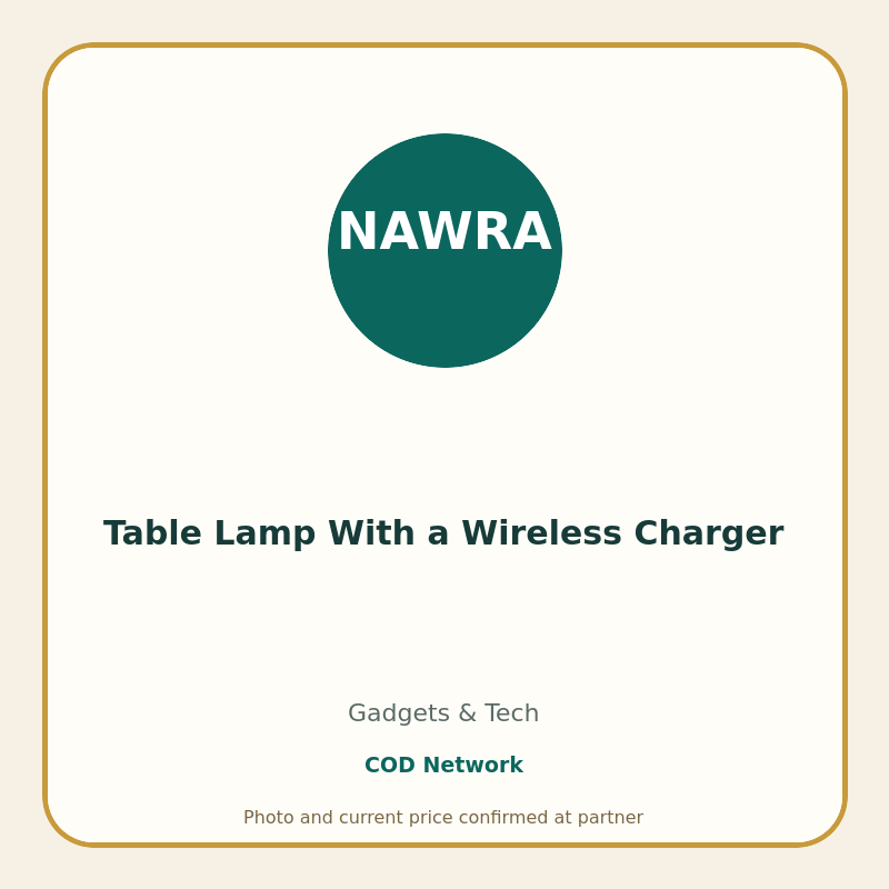 Table Lamp With a Wireless Charger