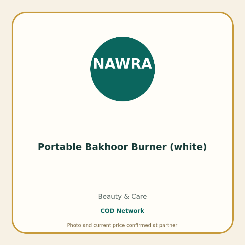 Portable Bakhoor Burner (white)