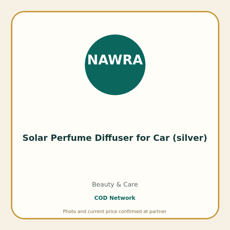 Solar Perfume Diffuser for Car (silver)