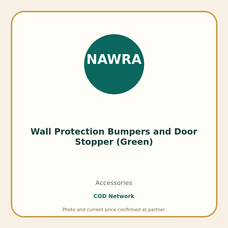 Wall Protection Bumpers and Door Stopper (Green)