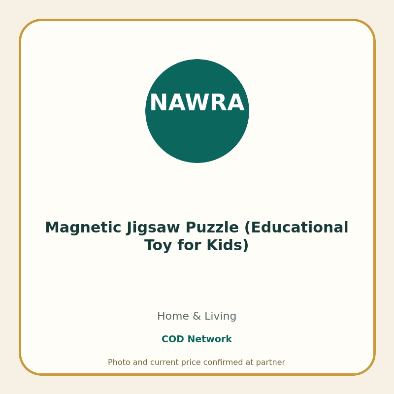Magnetic Jigsaw Puzzle (Educational Toy for Kids)