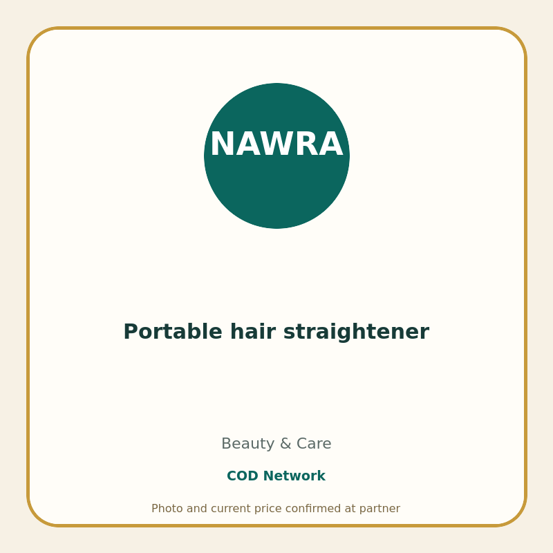 Portable hair straightener