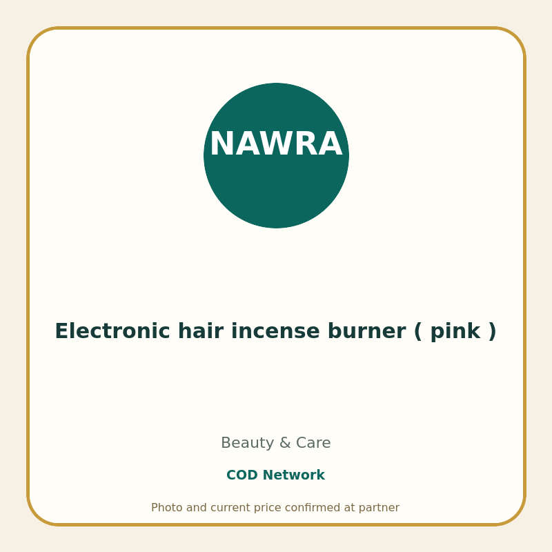 Electronic hair incense burner ( pink )