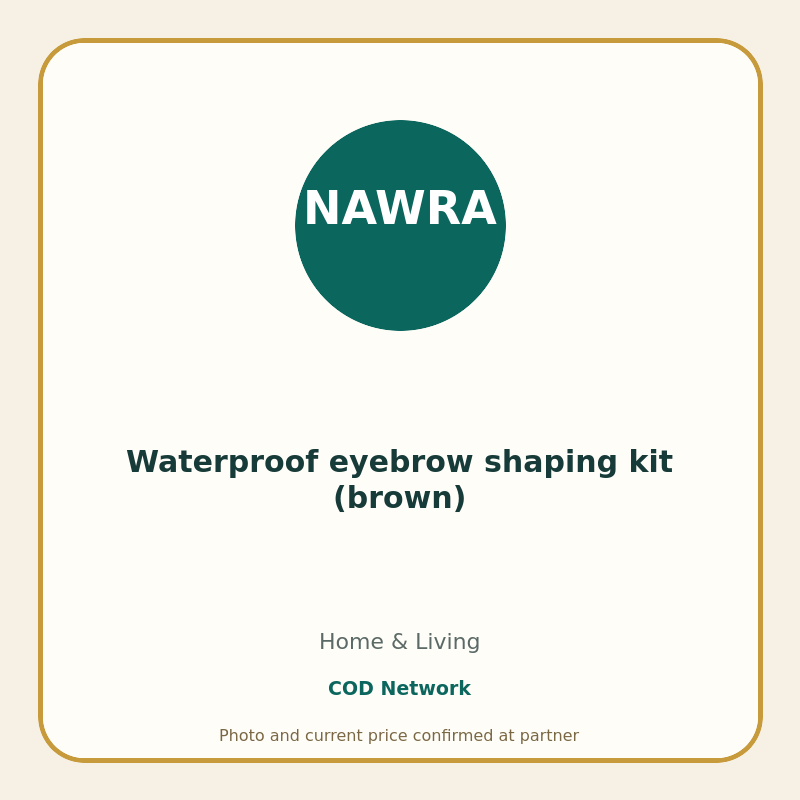 Waterproof eyebrow shaping kit (brown)