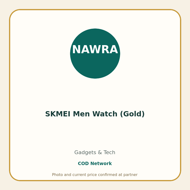 SKMEI Men Watch (Gold)