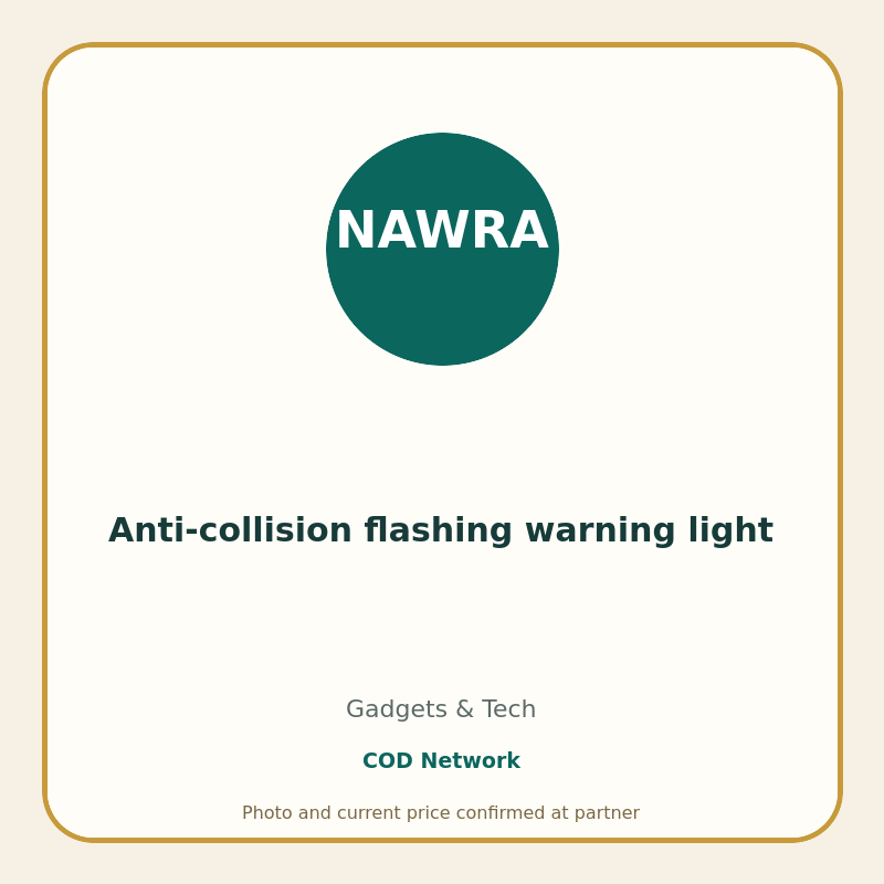 Anti-collision flashing warning light
