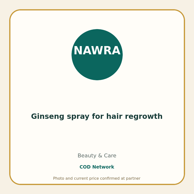 Ginseng spray for hair regrowth