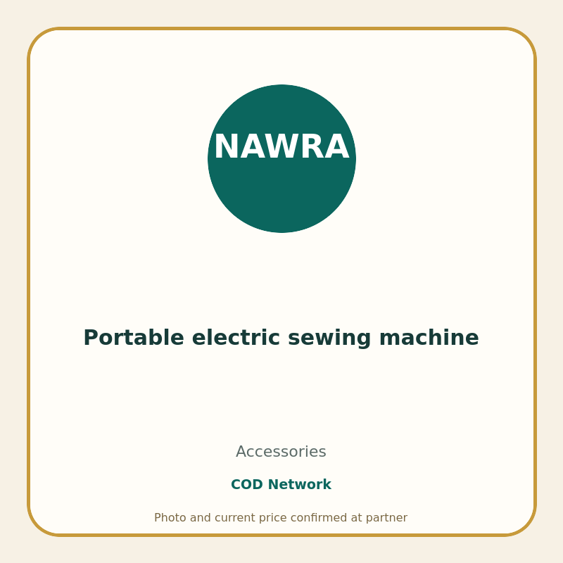 Portable electric sewing machine