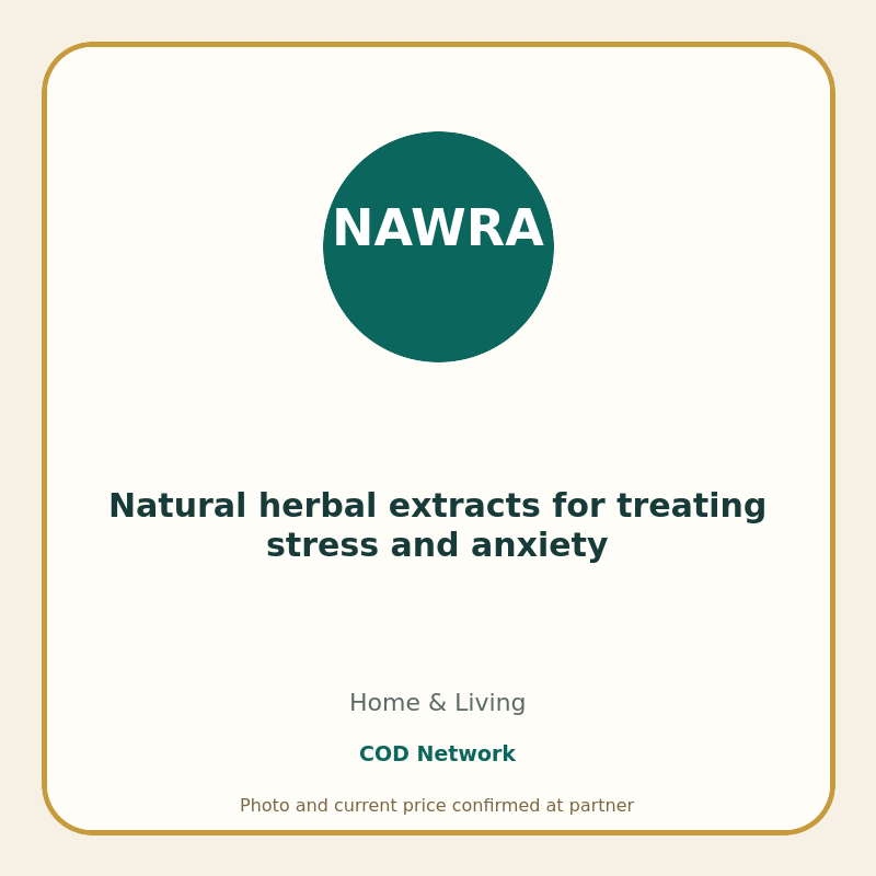 Natural herbal extracts for treating stress and anxiety