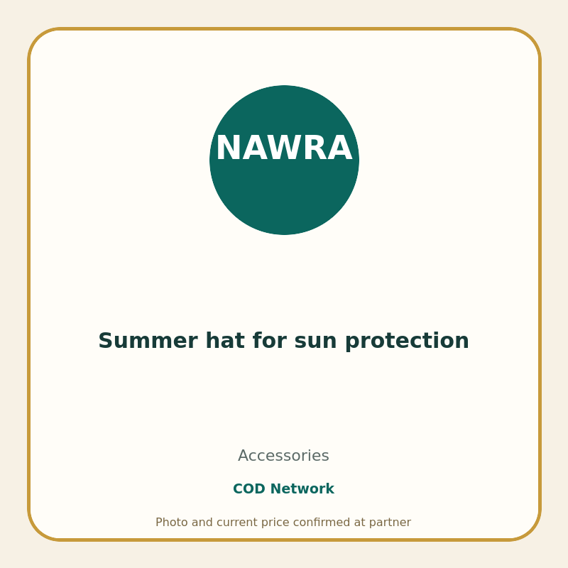 Summer hat for sun protection