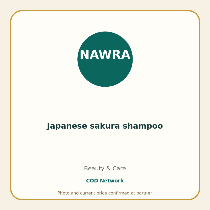 Japanese sakura shampoo