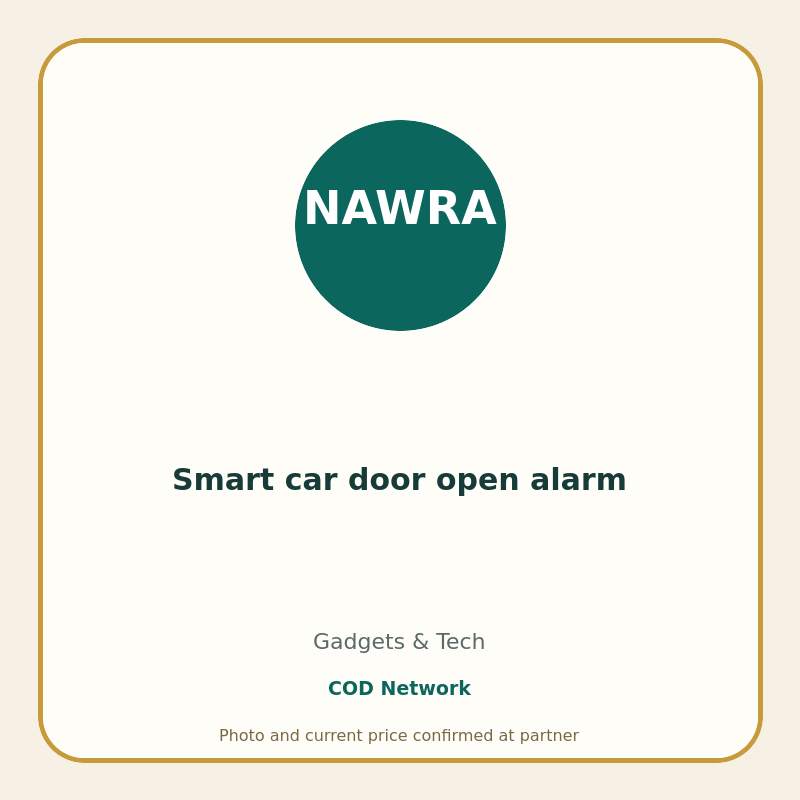Smart car door open alarm