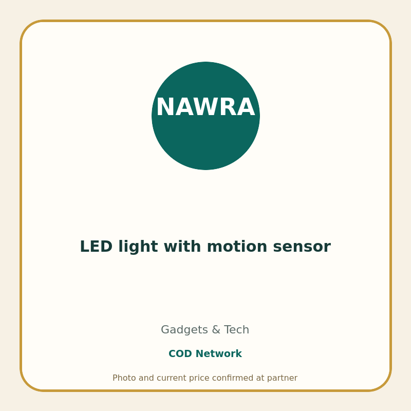 LED light with motion sensor