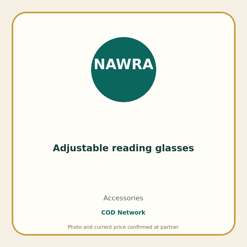 Adjustable reading glasses