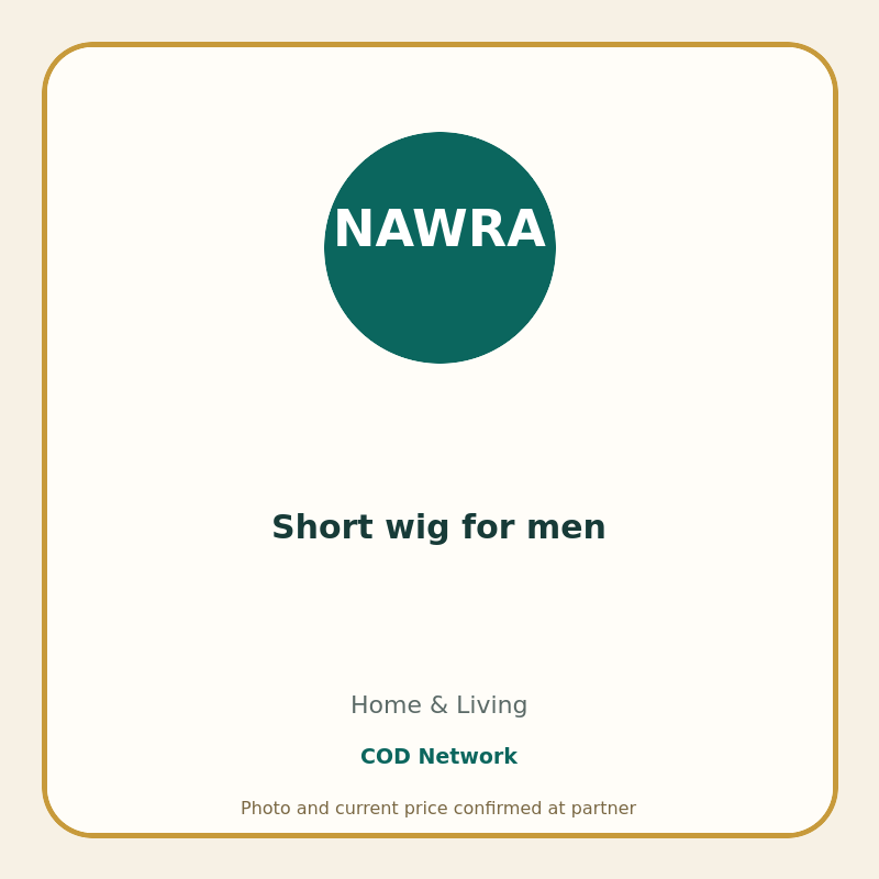 Short wig for men