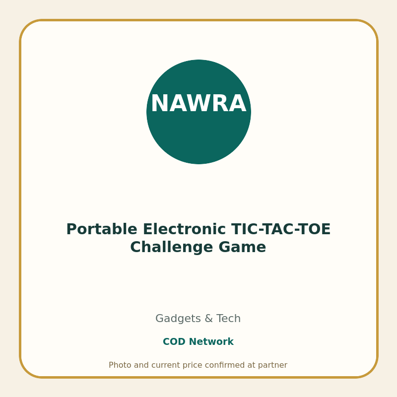 Portable Electronic TIC-TAC-TOE Challenge Game
