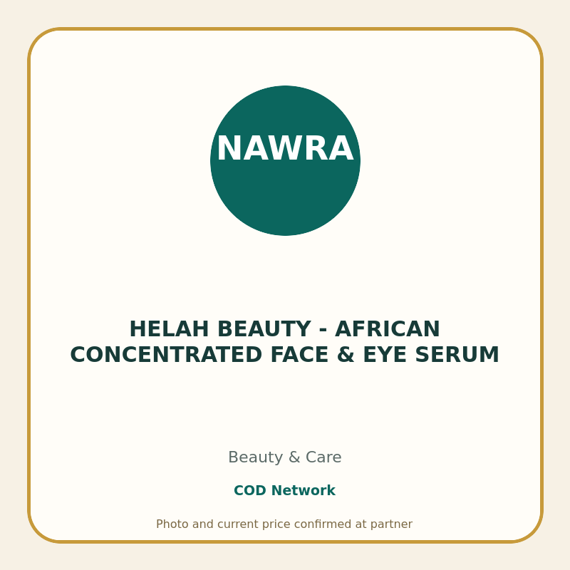 HELAH BEAUTY - AFRICAN CONCENTRATED FACE & EYE SERUM